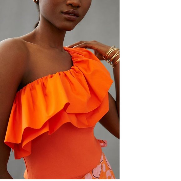 Anthropologie Sunday in Brooklyn Ruffled One-Shoulder Top - Picture 4 of 8